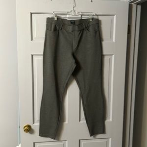J Crew Gray Straight Leg Ponte Knit Pant